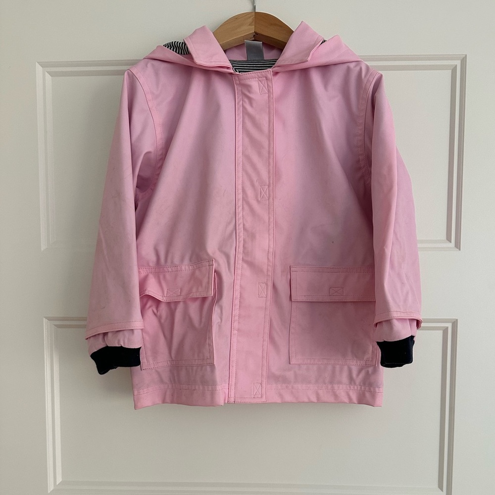 Petit Bateau Pink Hooded Kids Raincoat
